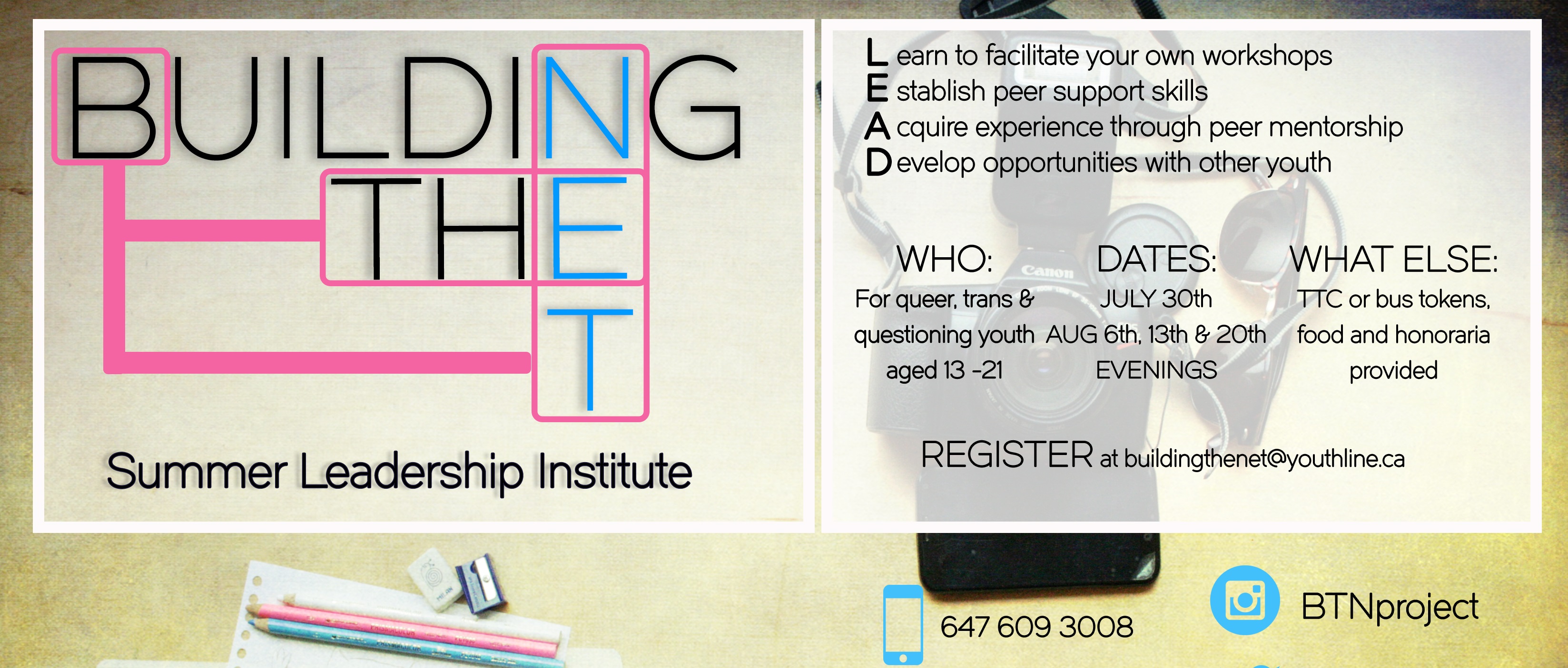 The Summer Leadership Institute is starting soon! LGBT YouthLine