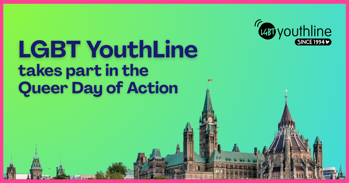 LGBT YouthLine takes part in the Queer Day of Action.